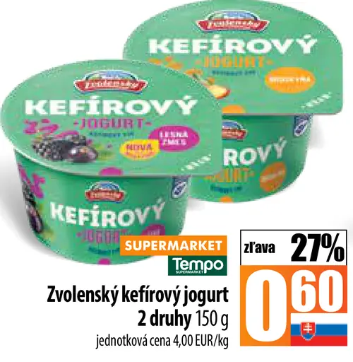 Zvolen Zvolenský kefírový jogurt
