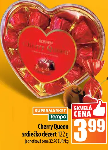 Cherry Queen srdiečko dezert
