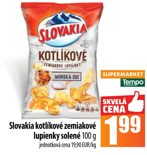 Slovakia zemiakové lupienky solené