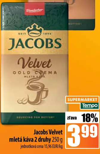Jacobs Velvet mletá káva