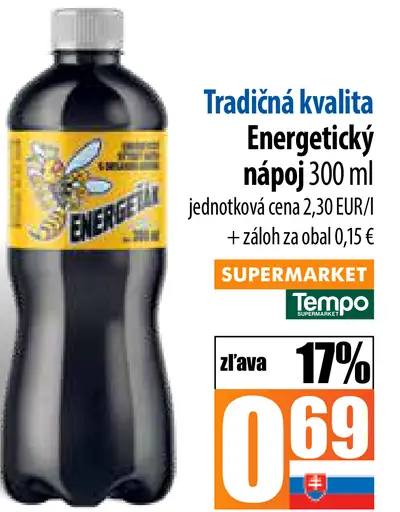 Tradičná kvalita Energetický nápoj plechovka