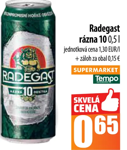 Radegast Rázná 10 plechovka