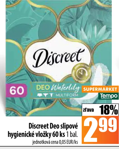 Discreet Deo slipové hygienické vložky