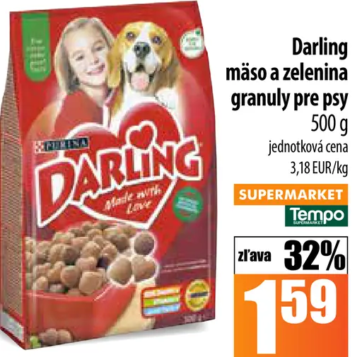 Darling mäso a zelenina granuly pre psy