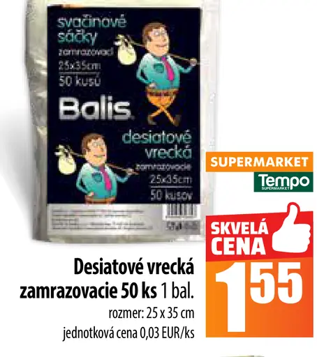 Balis Desiatové vrecká zamrazovacie