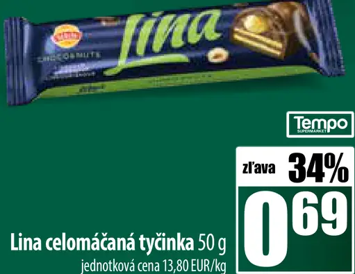 Lina celomáčaná tyčinka