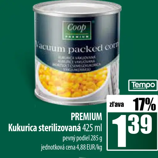Coop Premium Kukurica sterilizovaná
