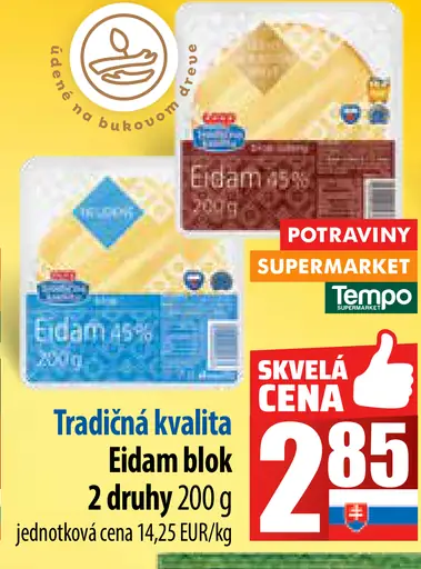 Tradičná kvalita Eidam blok 2 druhy