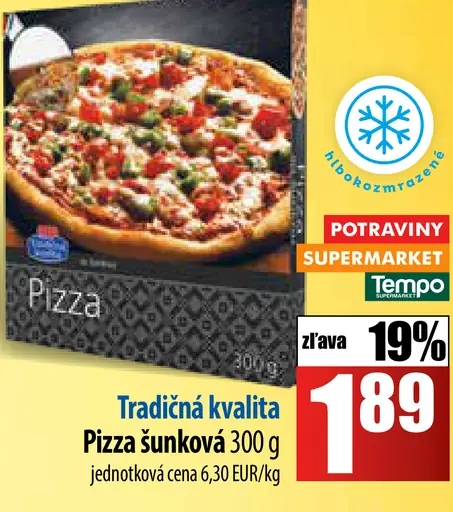 Tradičná kvalita Pizza šunková