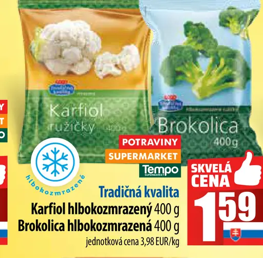 Tradičná kvalita Karfiol brokolica hlbokozmrazené