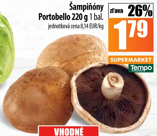 Tempo Šampiňóny Portobello