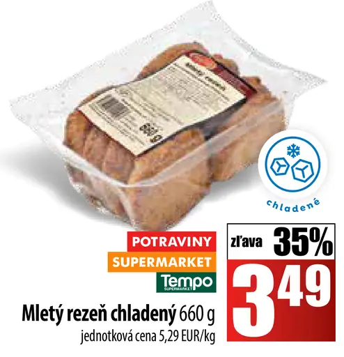 Mletý rezeň chladený