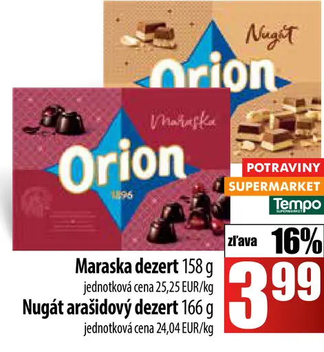 Orion Nugát arašidový dezert