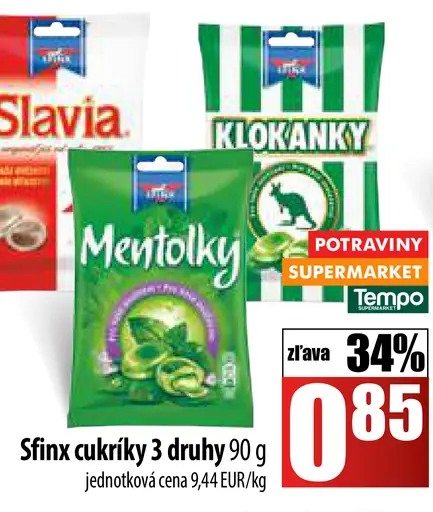 Slavia Klokanky cukríky
