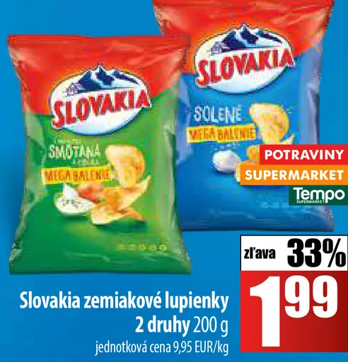 Slovakia zemiakové lupienky solené