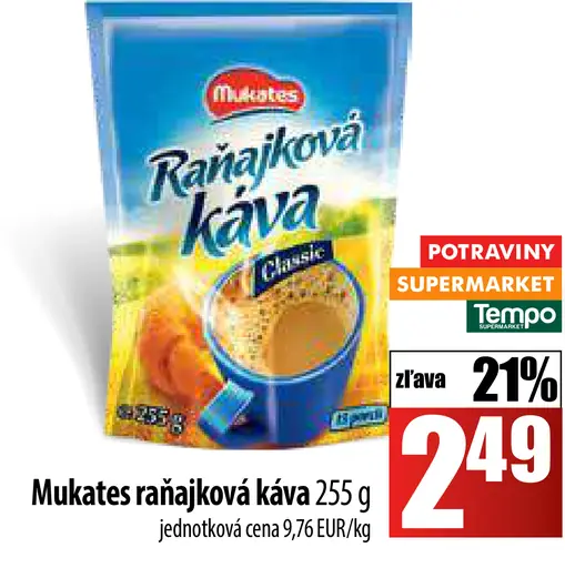Mukates Classic raňajková káva
