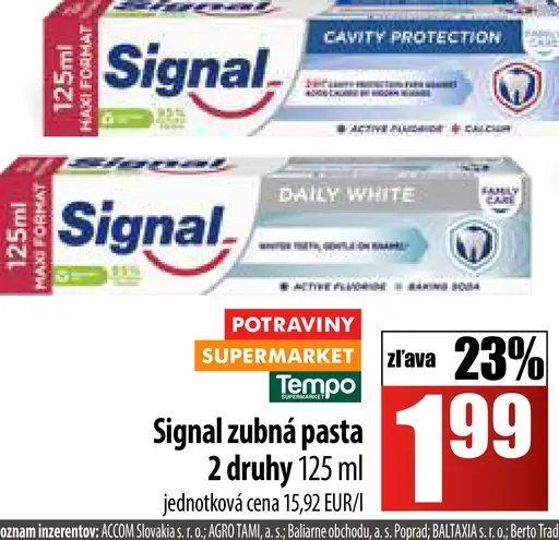 Signal zubná pasta