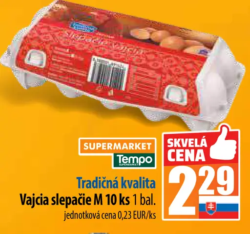 Tradičná kvalita - Vajcia slepačie M
