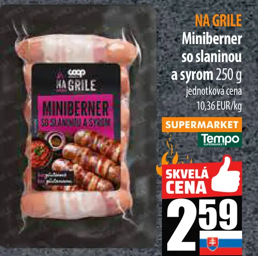 Coop Miniberner so slaninou a syrom