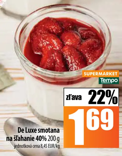 Kunín smotana na šľahanie De Luxe 40%