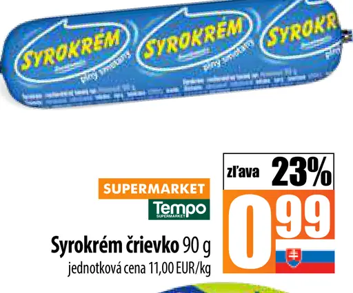Syrokrem črievko