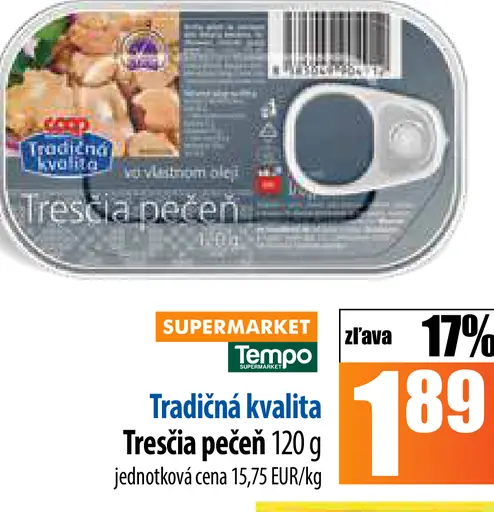 Tradičná kvalita Tresčia pečeň