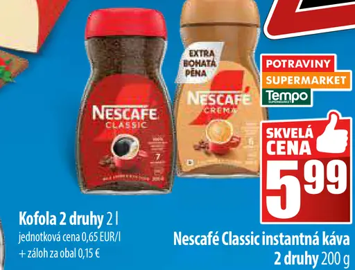 NESCAFÉ CLASSIC, instantná káva