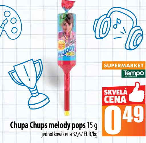 Chupa Chups Melody Pops lízanka