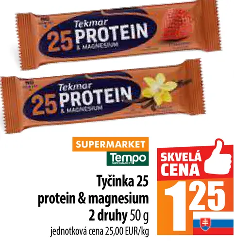 Tekmar tyčinka 25 protein & magnesium