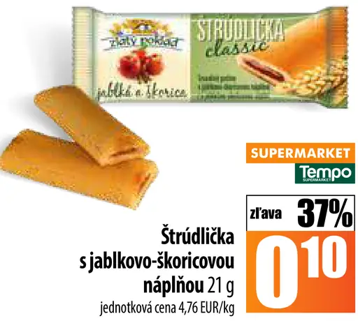 Štrudlička s jablkovo-škoricovou náplňou