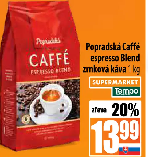 Popradská Caffé Espresso Blend zrnková káva