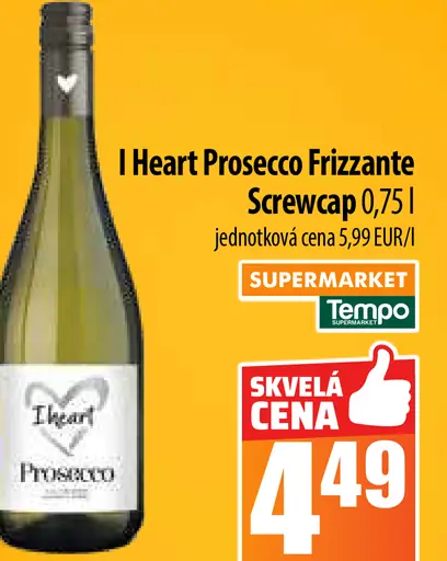 I Heart Prosecco Frizzante Screwcap
