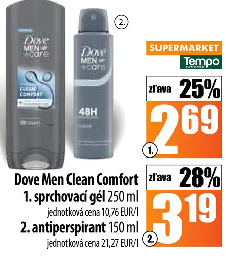 Dove Men Clean Comfort sprchový gél