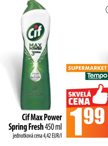 Cif Max Power Spring Fresh krém