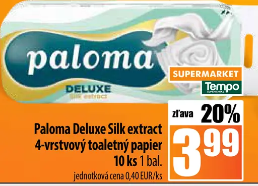 Paloma Deluxe Silk extract toaletný papier
