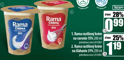 Rama rastlinný krém na varenie 15%
