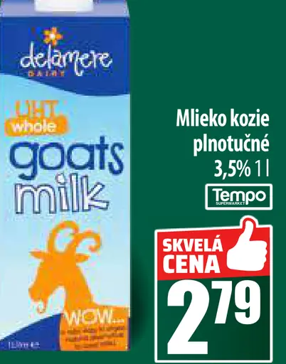 Delamere Mlieko kozie plnotučné