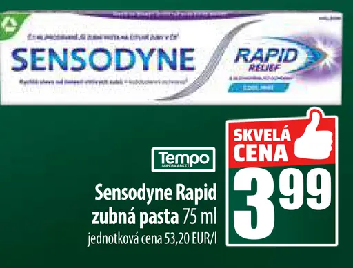 Sensodyne Rapid zubná pasta