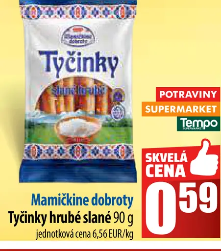 Mamične dobroty Tyčinky hrubé slané
