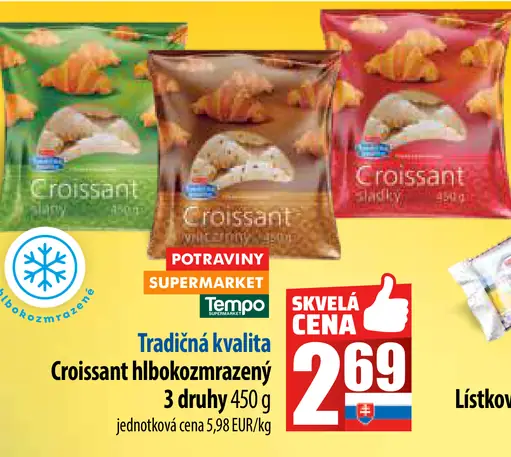 Tradičná kvalita Croissant plnený