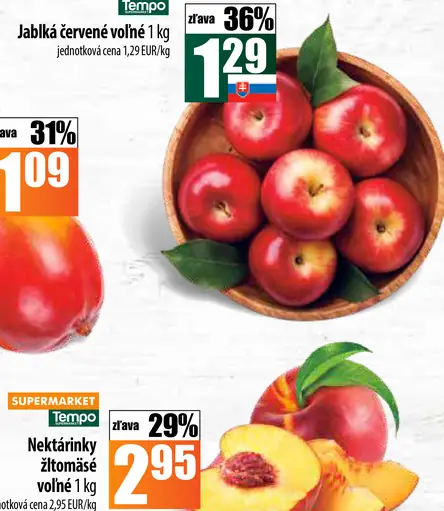 Jablká červené voľné