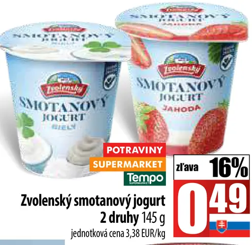 Zvolenský smotanový jogurt