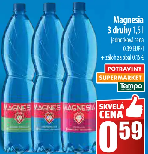 Magnesia ochutený nápoj
