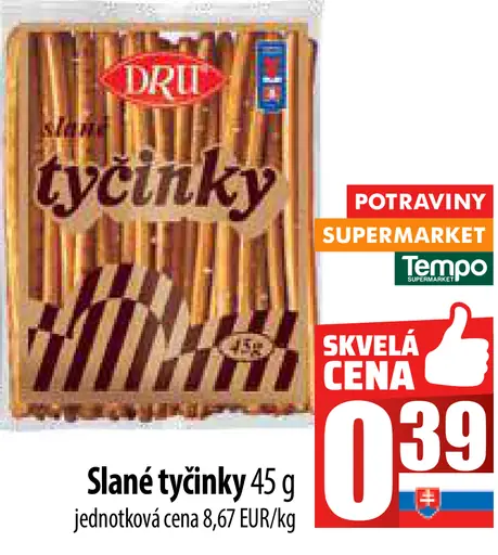 Dru slané tyčinky