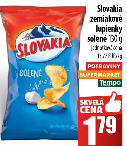 Slovakia zemiakové lupienky solené