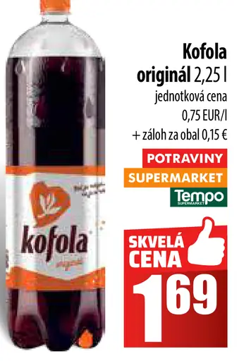Kofola originál plechovka