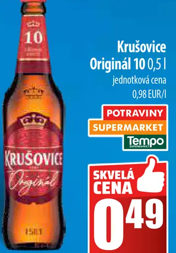 Krušovice Originál 10 plechovka
