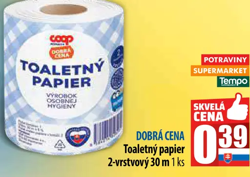 COOP Toaletný papier 2-vrstvový