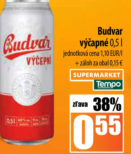 Budvar výčepní plechovka