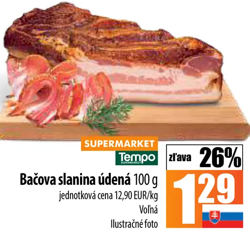 Bačova slanina údená